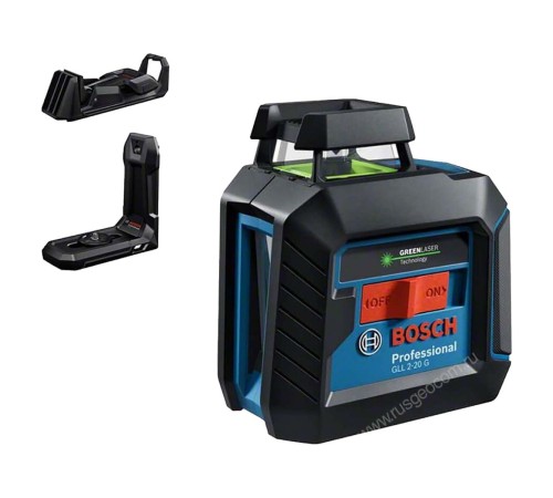 Лазерный уровень Bosch GLL 2-20 G с калибровкой + LB 10 + DK 10 с зеленым лучом Лазерный уровень Bosch GLL 2-20 G с калибровкой + LB 10 + DK 10 с зеленым лучом